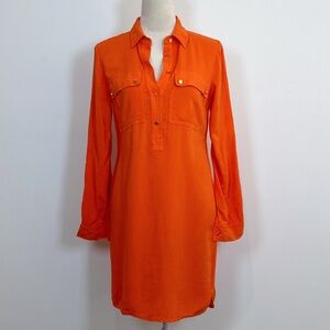 Michael Kors Orange Shirt Dress S
